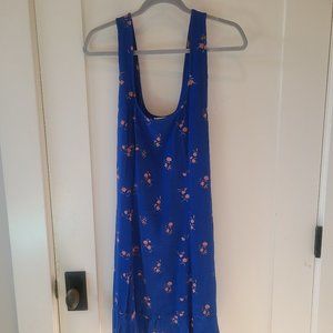 Floral scoop neck midi dress - size L